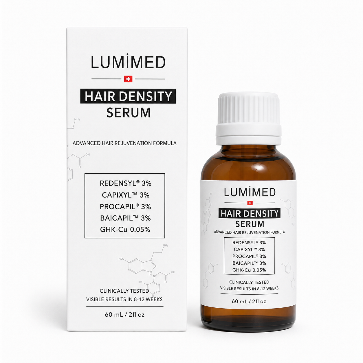 Hair Density Serum — Screw cap packaging by LUMIMED